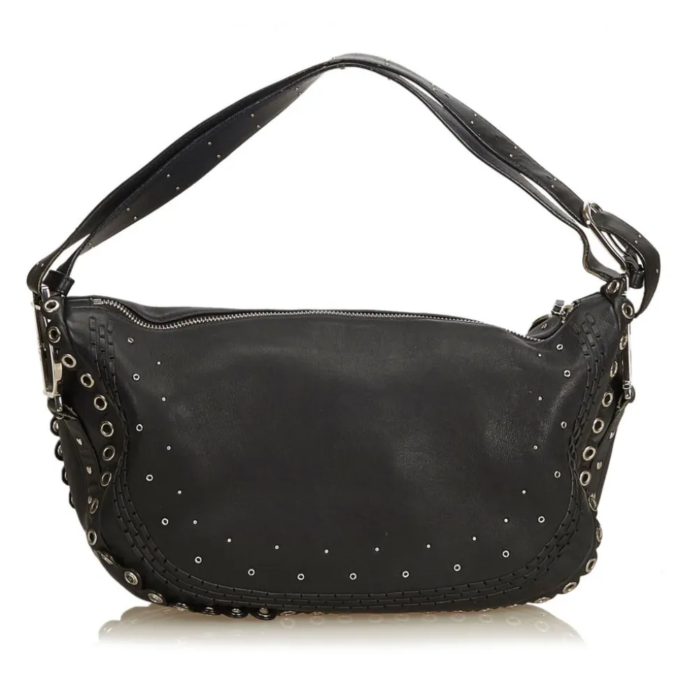 Dior Vintage - Peace and Love Hobo Bag - Black - Leather Handbag - Luxury High Quality - Avvenice