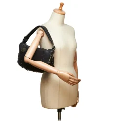 Dior Vintage - Peace and Love Hobo Bag - Black - Leather Handbag - Luxury High Quality - Avvenice