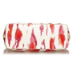 Dior Vintage - Printed Canvas Shoulder Bag - Pink White Ivory - Leather and Canvas Handbag - Luxury High Quality - Avvenice