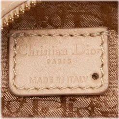 Dior Vintage - Printed Canvas Shoulder Bag - Pink White Ivory - Leather and Canvas Handbag - Luxury High Quality - Avvenice