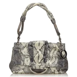 Dior Vintage - Python Demi Lune Bag - Grey - Leather Handbag - Luxury High Quality - Avvenice