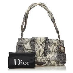 Dior Vintage - Python Demi Lune Bag - Grey - Leather Handbag - Luxury High Quality - Avvenice
