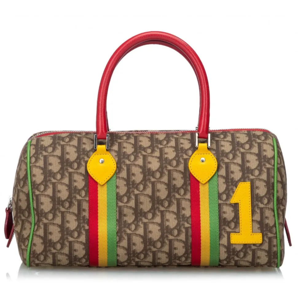 Dior Vintage - Rasta Oblique Handbag Bag - Brown - Leather Handbag - Luxury High Quality - Avvenice