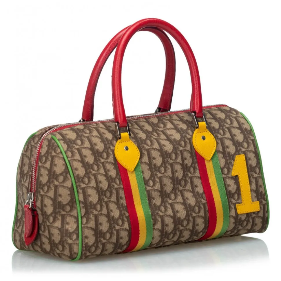 Dior Vintage - Rasta Oblique Handbag Bag - Brown - Leather Handbag - Luxury High Quality - Avvenice