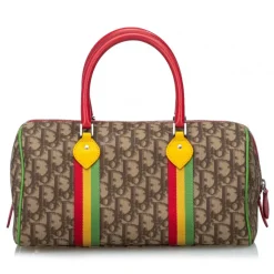 Dior Vintage - Rasta Oblique Handbag Bag - Brown - Leather Handbag - Luxury High Quality - Avvenice