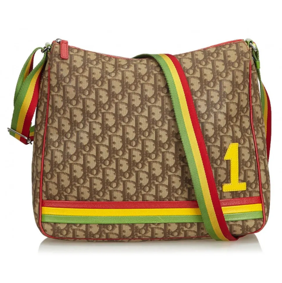 Dior Vintage - Rasta Oblique Crossbody Bag - Brown Beige - Leather Handbag - Luxury High Quality - Avvenice