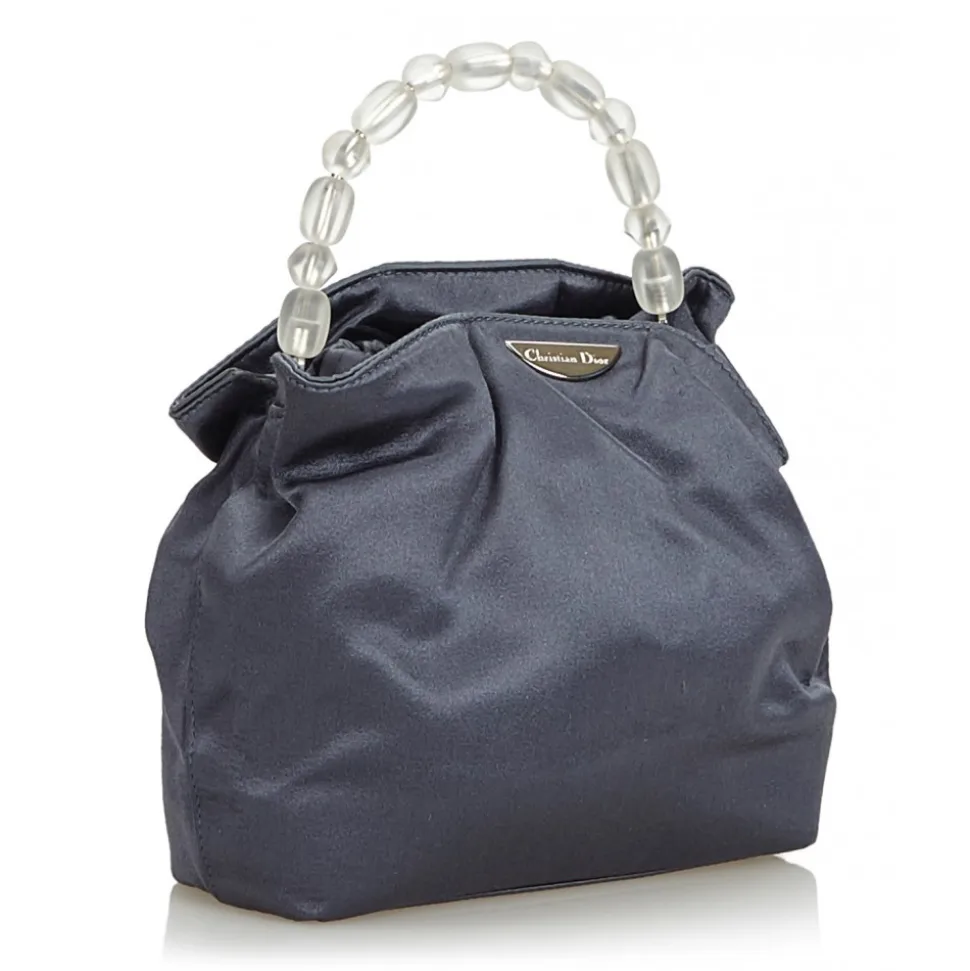 Dior Vintage - Satin Malice Handbag Bag - Black - Leather Handbag - Luxury High Quality - Avvenice