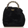 Dior Vintage - Velour Malice Handbag Bag - Black - Velour and Leather Handbag - Luxury High Quality - Avvenice