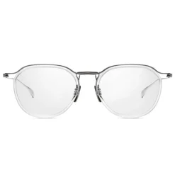 DITA - Schema-Two - Antique Silver Crystal Clear - DTX131-49 - Optical Glasses - DITA Eyewear - Avvenice