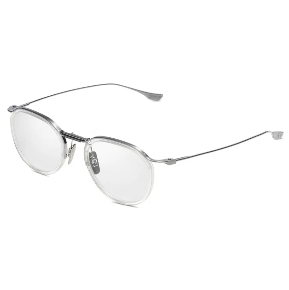 DITA - Schema-Two - Antique Silver Crystal Clear - DTX131-49 - Optical Glasses - DITA Eyewear - Avvenice