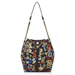 Divo Diva - Casablanca - Dark Black - Leather Handbag - Made in Italy - Life is a Game Collection - Luxury High Quality - Avvenice