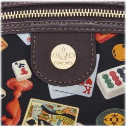 Divo Diva - Dublin - Dark Black - Leather Handbag - Made in Italy - Life is a Game Collection - Luxury High Quality - Avvenice