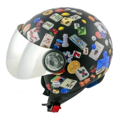 Divo Diva - Gambling Matte Black - Special Edition - Osbe Italy - Motorcycle Helmet - High Quality - Made in Italy - Avvenice