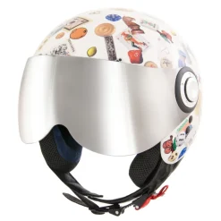 Divo Diva - Gambling Shiny White - Special Edition - Osbe Italy - Motorcycle Helmet - High Quality - Made in Italy - Avvenice