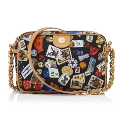 Divo Diva - Las Vegas - Black - Leather Handbag - Made in Italy - Life is a Game Collection - Luxury High Quality - Avvenice