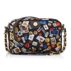 Divo Diva - Las Vegas - Dark Black - Leather Handbag - Made in Italy - Life is a Game Collection - Luxury High Quality - Avvenice