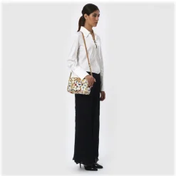 Divo Diva - Las Vegas - White - Leather Handbag - Made in Italy - Life is a Game Collection - Luxury High Quality - Avvenice