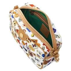 Divo Diva - Las Vegas - White - Leather Handbag - Made in Italy - Life is a Game Collection - Luxury High Quality - Avvenice