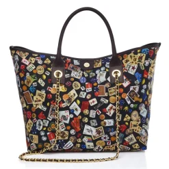 Divo Diva - Macao - Dark Black - Leather Handbag - Made in Italy - Life is a Game Collection - Luxury High Quality - Avvenice