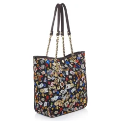 Divo Diva - Miami - Dark Black - Leather Handbag - Made in Italy - Life is a Game Collection - Luxury High Quality - Avvenice