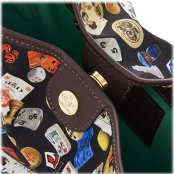 Divo Diva - Miami - Dark Black - Leather Handbag - Made in Italy - Life is a Game Collection - Luxury High Quality - Avvenice