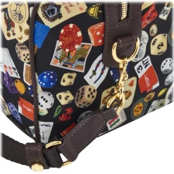 Divo Diva - Montecarlo - Dark Black - Leather Handbag - Made in Italy - Life is a Game Collection - Luxury High Quality - Avvenice