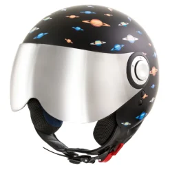 Divo Diva - Planets Matte Black - Special Edition - Osbe Italy - Motorcycle Helmet - High Quality - Made in Italy - Avvenice