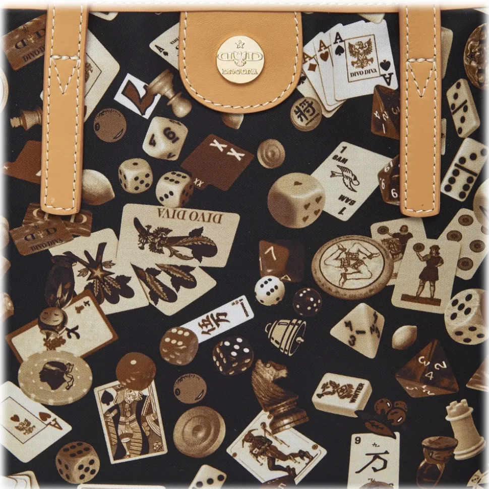 Divo Diva - San Remo - Brown - Leather Handbag - Made in Italy - Life is a Game Collection - Luxury High Quality - Avvenice