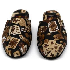 Divo Diva - Suite - Dark Brown - Fabric Slippers - Made in Italy - Life is a Game Collection - Luxury High Quality - Avvenice