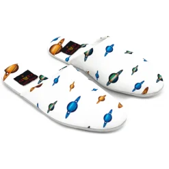 Divo Diva - Suite - White - Fabric Slippers - Made in Italy - Planets Collection - Luxury High Quality - Avvenice