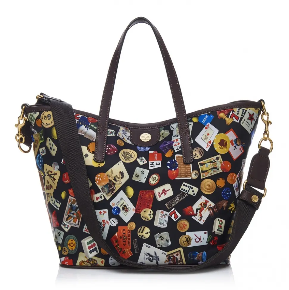 Divo Diva - Venice - Dark Black - Leather Handbag - Made in Italy - Life is a Game Collection - Luxury High Quality - Avvenice