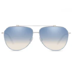 Dolce & Gabbana - Aviator Pilot Sunglasses - Silver Blue - Dolce & Gabbana Eyewear - Avvenice