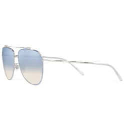 Dolce & Gabbana - Aviator Pilot Sunglasses - Silver Blue - Dolce & Gabbana Eyewear - Avvenice