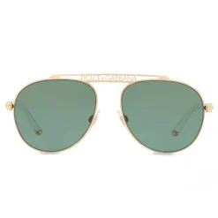 Dolce & Gabbana - Aviator Sunglasses with DG Logo - Gold - Dolce & Gabbana Eyewear - Avvenice