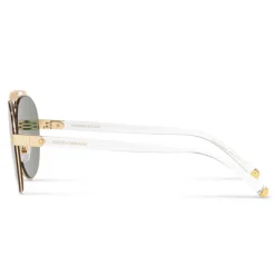 Dolce & Gabbana - Aviator Sunglasses with DG Logo - Gold - Dolce & Gabbana Eyewear - Avvenice