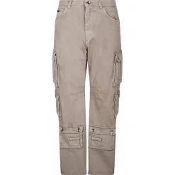 Dolce & Gabbana - Beige Cotton Cargo Trousers - Dolce & Gabbana Exclusive Luxury Collection - Avvenice