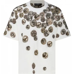 Dolce & Gabbana - Beige Cotton Graphic Print T-Shirt - Dolce & Gabbana Exclusive Luxury Collection - Avvenice