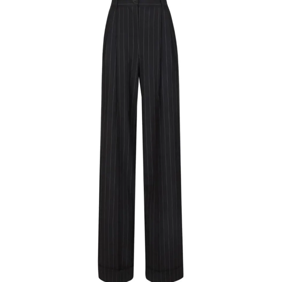 Dolce & Gabbana - Black Striped Pants - Dolce & Gabbana Exclusive Luxury Collection - Avvenice