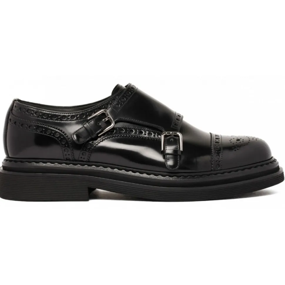 Dolce & Gabbana - Black Monk Shoes - Dolce & Gabbana Exclusive Luxury Collection - Avvenice