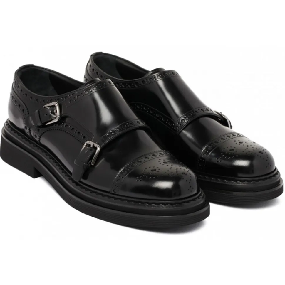 Dolce & Gabbana - Black Monk Shoes - Dolce & Gabbana Exclusive Luxury Collection - Avvenice