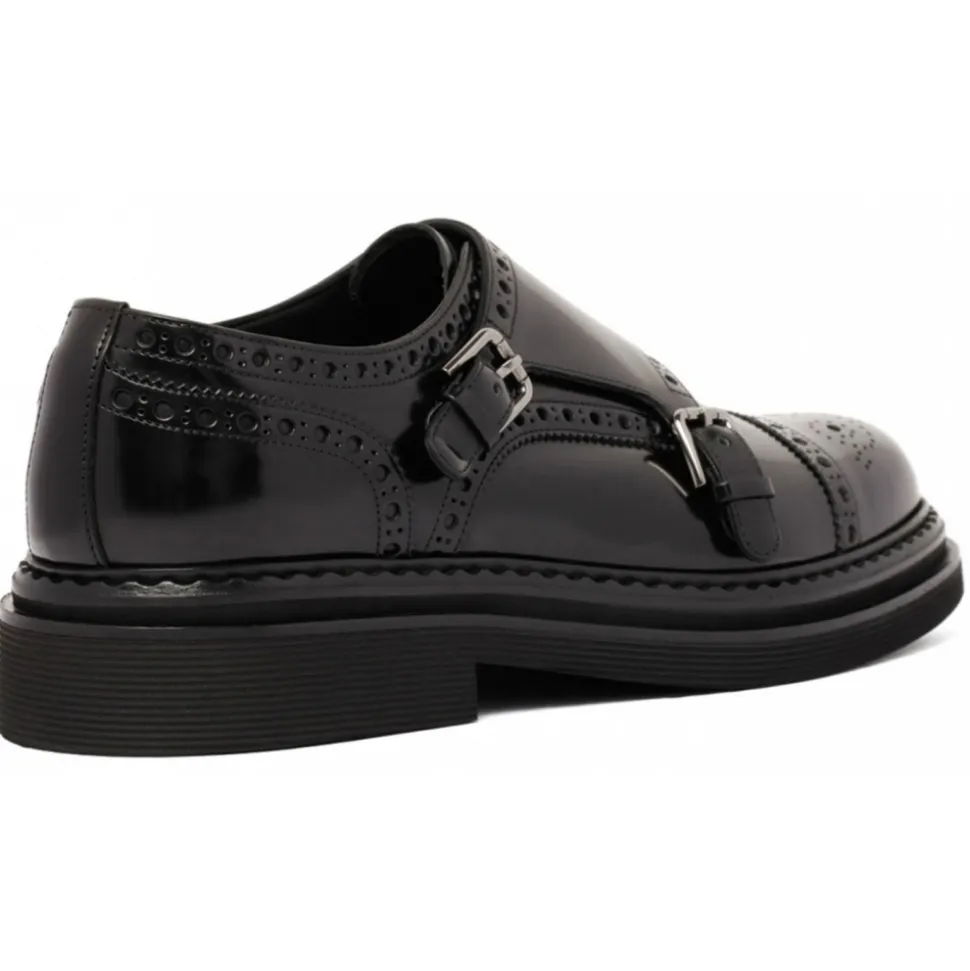 Dolce & Gabbana - Black Monk Shoes - Dolce & Gabbana Exclusive Luxury Collection - Avvenice
