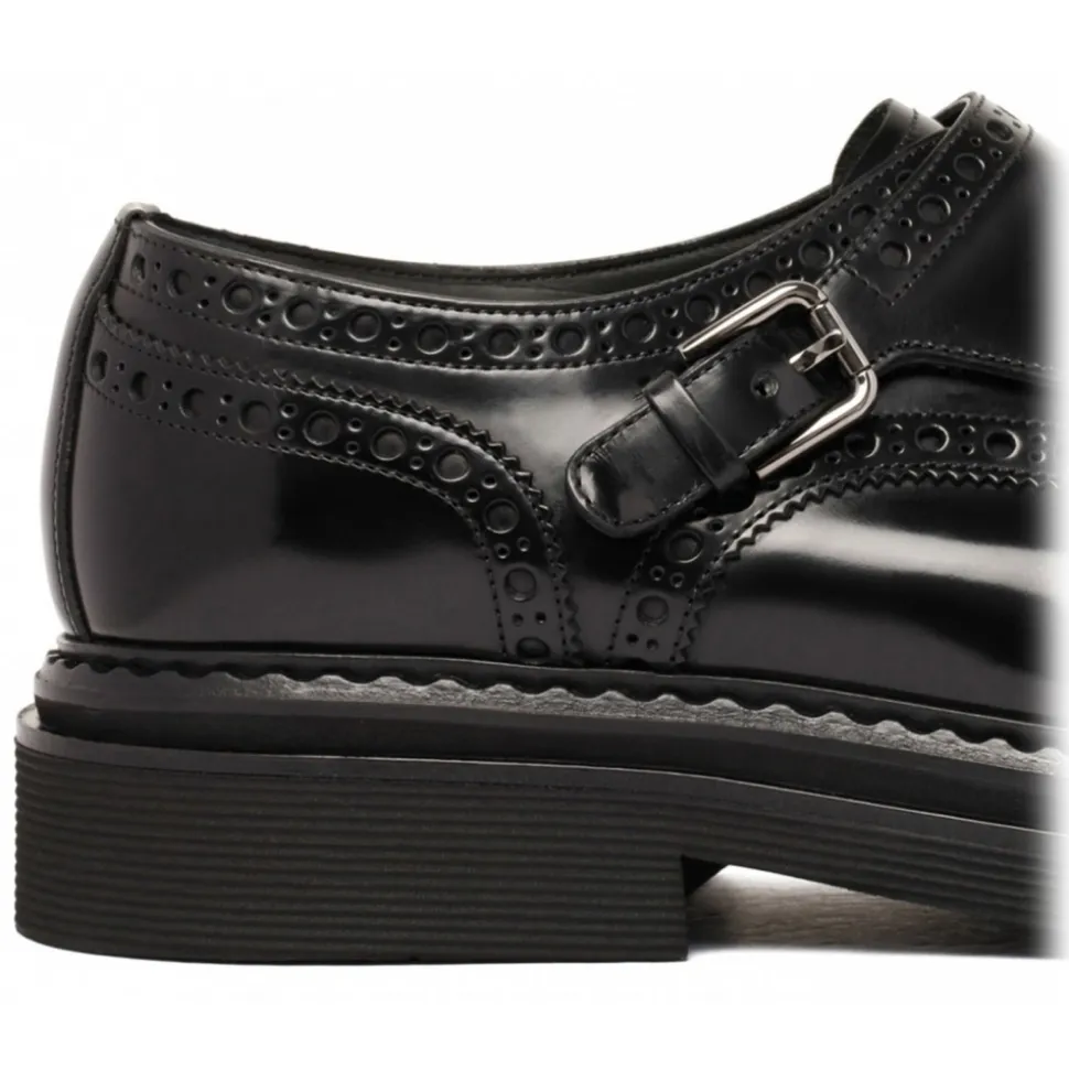 Dolce & Gabbana - Black Monk Shoes - Dolce & Gabbana Exclusive Luxury Collection - Avvenice