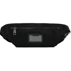 Dolce & Gabbana - Black Leather Trim Embossed Logo Belt Bag - Dolce & Gabbana Exclusive Luxury Collection - Avvenice