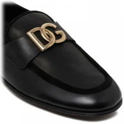 Dolce & Gabbana - Black Ariosto Slippers - Dolce & Gabbana Exclusive Luxury Collection - Avvenice