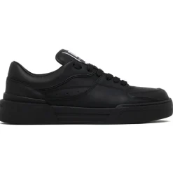 Dolce & Gabbana - Black Calf Leather Roma Low Top Sneakers - Dolce & Gabbana Exclusive Luxury Collection - Avvenice