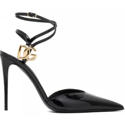 Dolce & Gabbana - Black DG Logo Slingbacks - Dolce & Gabbana Exclusive Luxury Collection - Avvenice