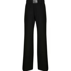 Dolce & Gabbana - Black Wool Blend Flared Trousers - Dolce & Gabbana Exclusive Luxury Collection - Avvenice
