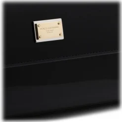 Dolce & Gabbana - Black Calf Leather Medium Sicily Shoulder Bag - Dolce & Gabbana Exclusive Luxury Collection - Avvenice