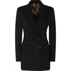 Dolce & Gabbana - Black Stetch Viscose Jersey Tailored Blazer - Dolce & Gabbana Exclusive Luxury Collection - Avvenice