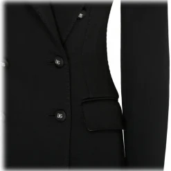Dolce & Gabbana - Black Stetch Viscose Jersey Tailored Blazer - Dolce & Gabbana Exclusive Luxury Collection - Avvenice